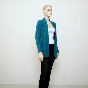 NWT Karen Scott Knit Open Front Cardigan Blue Women Size XS